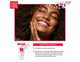 Hada Labo Tokyo used by model with sensitive skin for calm results