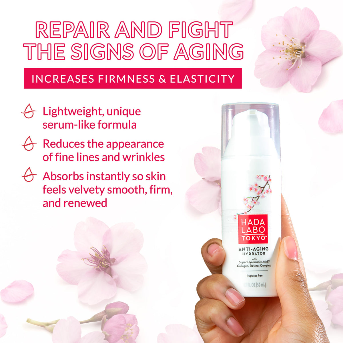 Hada Labo Tokyo pipette dispensing serum highlighting controlled application
