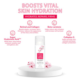 Hada Labo Tokyo serum drop close-up showing lightweight texture and hydration