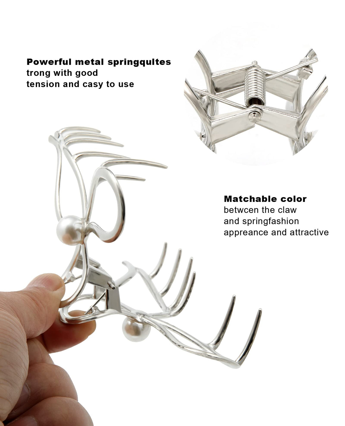 HAIMEIKANG medium clip holding fine hair half-up without slipping