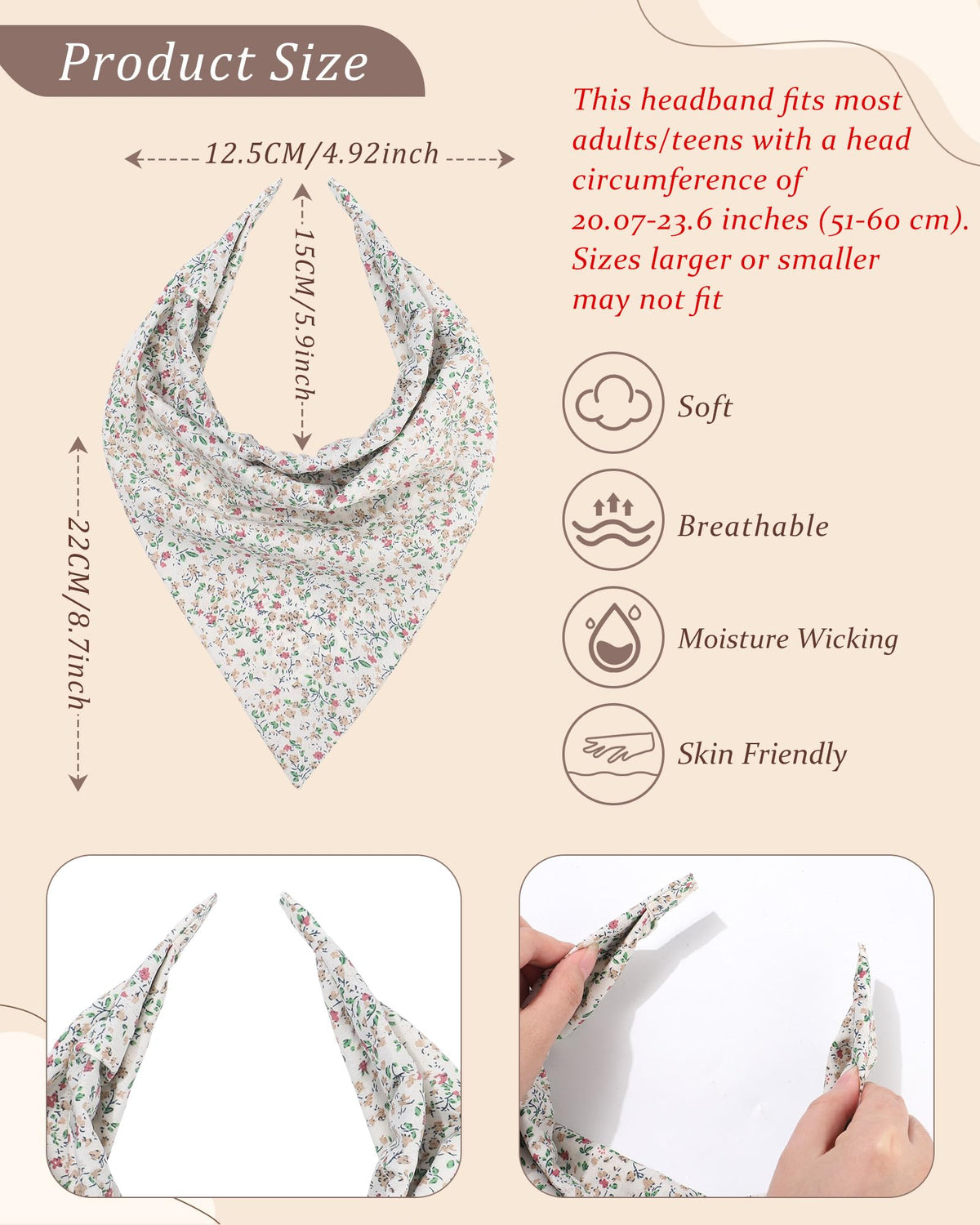 HAIMEIKANG close-up of floral print detail highlighting soft double-layer finish