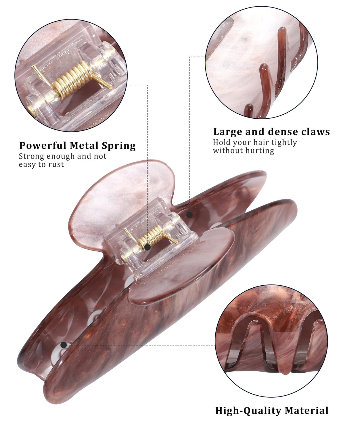 HAIMEIKANG close-up of translucent marble clip highlighting smooth finish and visual appeal