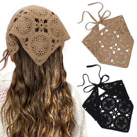 HAIMEIKANG front view showing crochet bandana and boho appeal