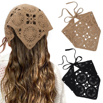 HAIMEIKANG front view showing crochet bandana and boho appeal