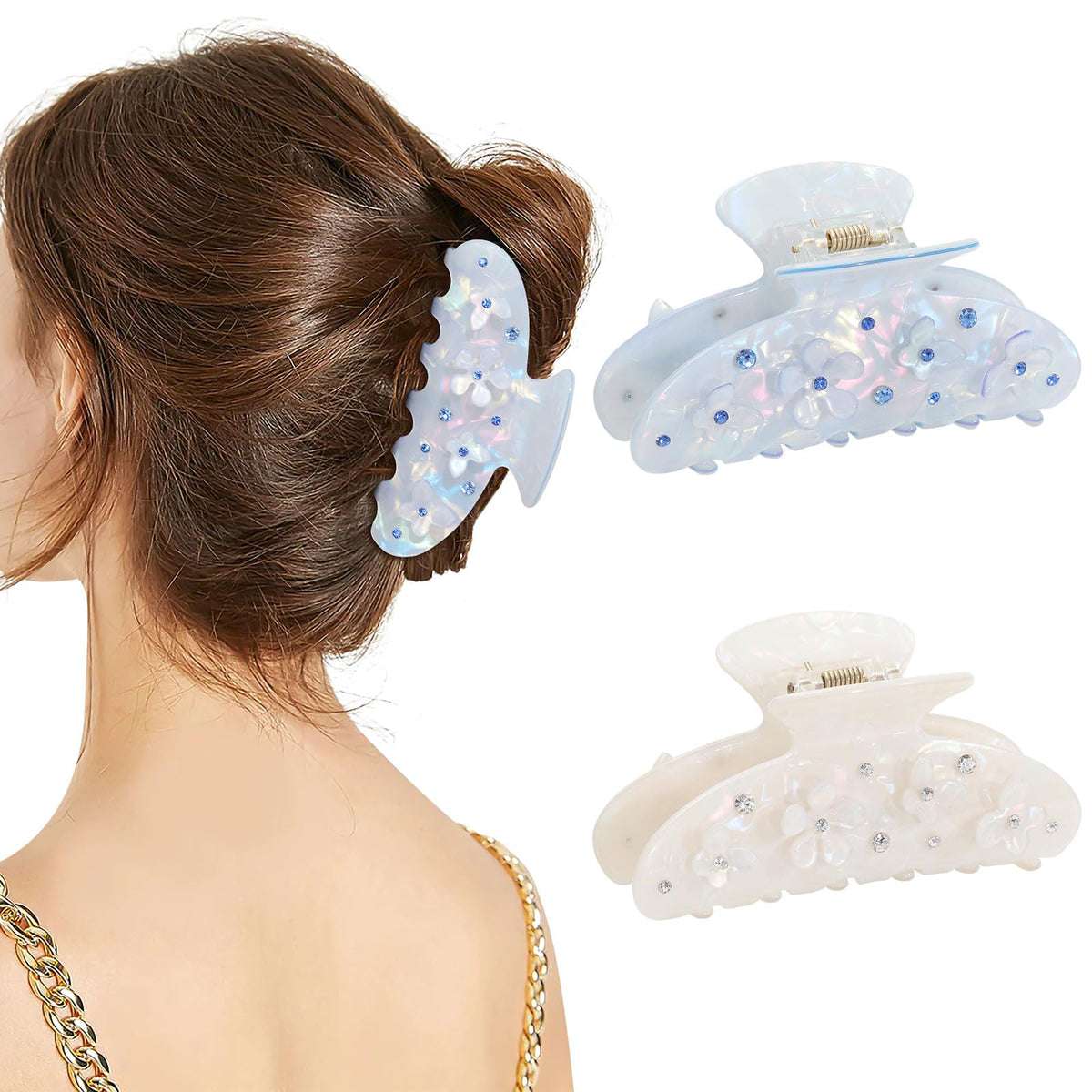 HAIMEIKANG clip securing half-up hairstyle for comfortable all-day wear