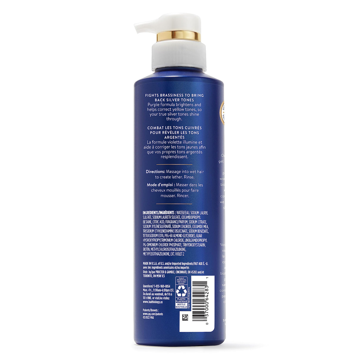Hair Biology product label close-up highlighting paraben-free benefit for sensitive scalps