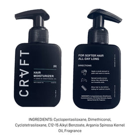 Hair Craft Co. product on bathroom counter in morning routine setting benefit