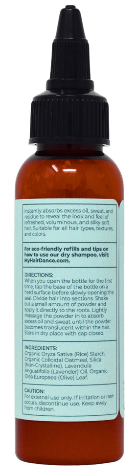 Hair Dance cap detail demonstrating twist-top control for precise powder release