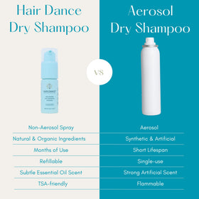 Hair Dance in a travel bag illustrating portability and convenient touch-ups