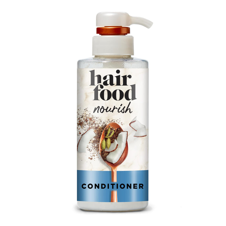 Hair Food front packaging showing coconut chai spice and benefits