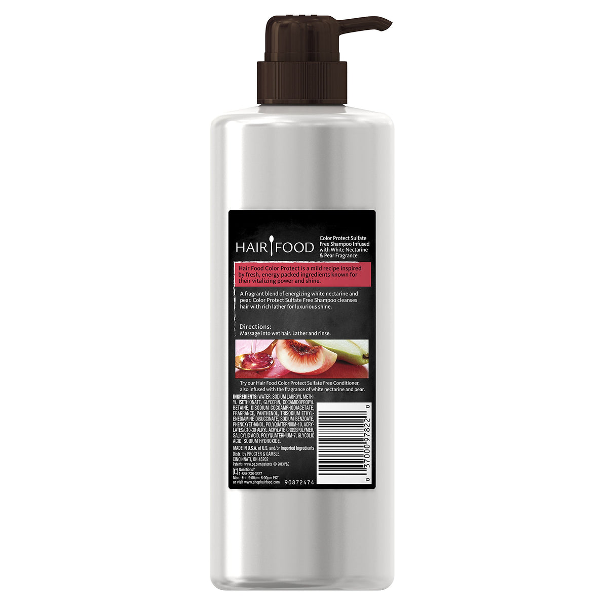Hair Food back label showing usage directions and product details
