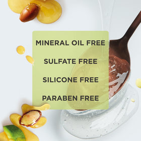 Hair Food avocado and argan ingredients close-up highlighting nourishing oil benefits