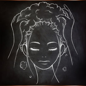 Hair Food in use on wet hair demonstrating color-safe cleansing
