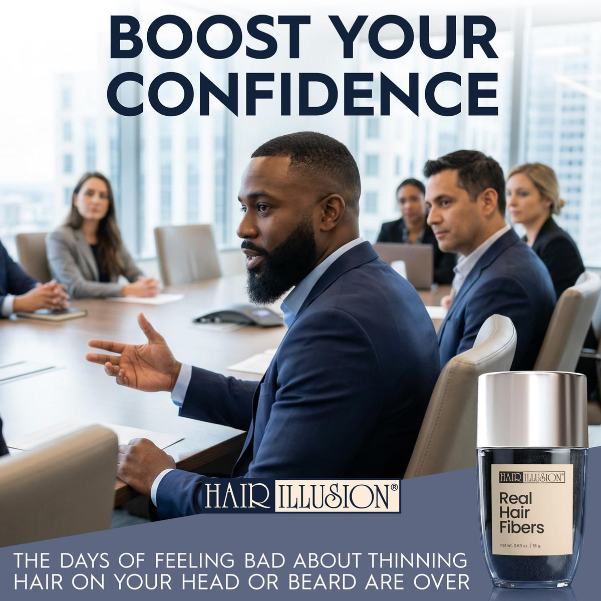 Hair Illusion lifestyle image styling hair confidently after application