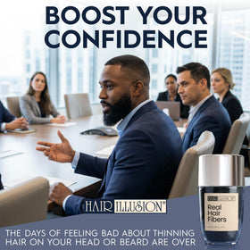 Hair Illusion lifestyle image styling hair confidently after application