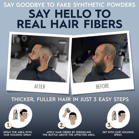 Hair Illusion close-up of natural fiber texture blends seamlessly with hair