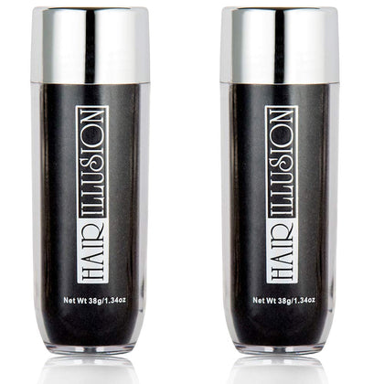 Hair Illusion front packaging black showing product and brand for instant density