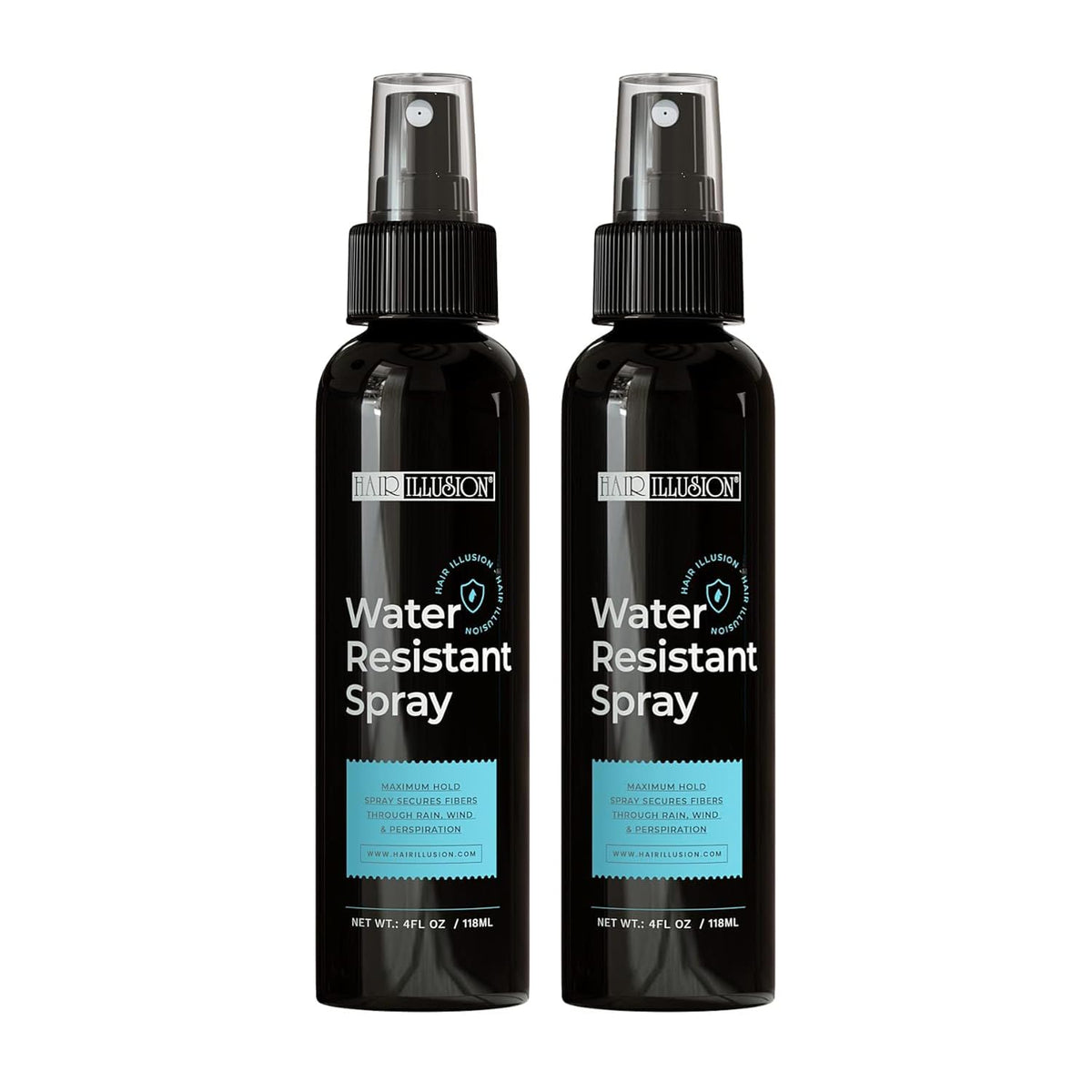 Hair Illusion front packaging showing label and two-spray benefit