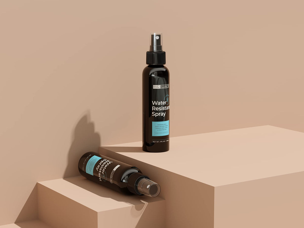 Hair Illusion next to a ruler for size comparison and portability benefit