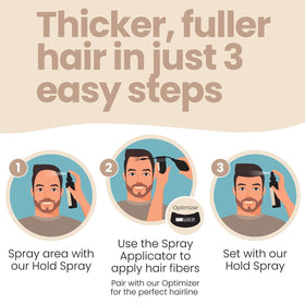 Hair Illusion size scale with 38 g bottle for value and multiple applications