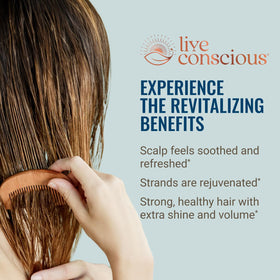 Hair La Vie raw botanicals display showing saw palmetto and kelp benefits