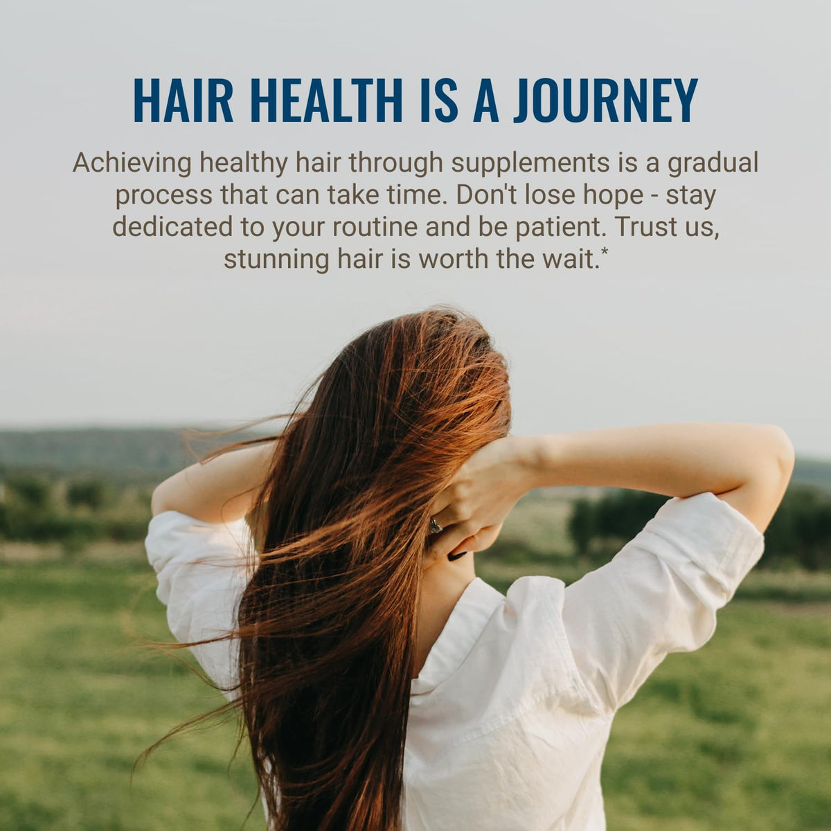 Hair La Vie bottles on bathroom counter suggesting daily routine benefit
