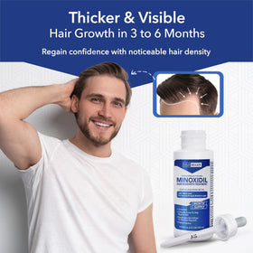 Hair Regen bottle held in hand to show size and easy-home storage for daily routine