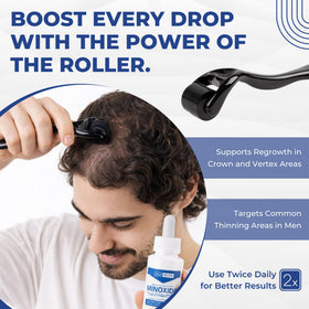 Hair Regen travel case and bottles for portable twice-daily treatment