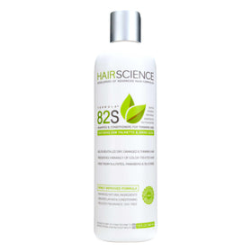 Hair Science front bottle showing product branding and full size benefit