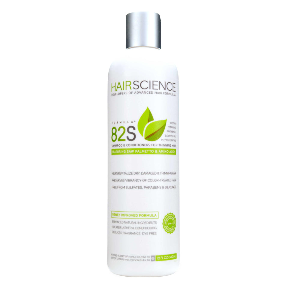 Hair Science front bottle showing product branding and full size benefit