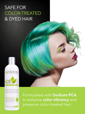 Hair Science ingredient layout with saw palmetto emphasis for scalp support
