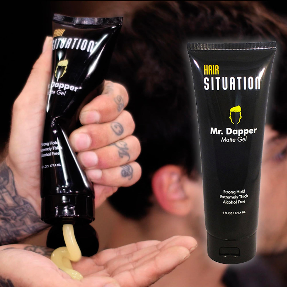 Hair Situation ingredients label close-up highlighting vitamins and chemical-free benefit