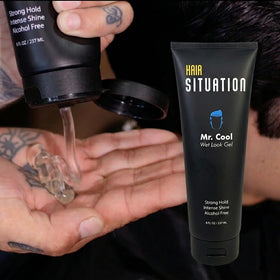 Hair Situation close-up label showing vitamins and ingredient benefit
