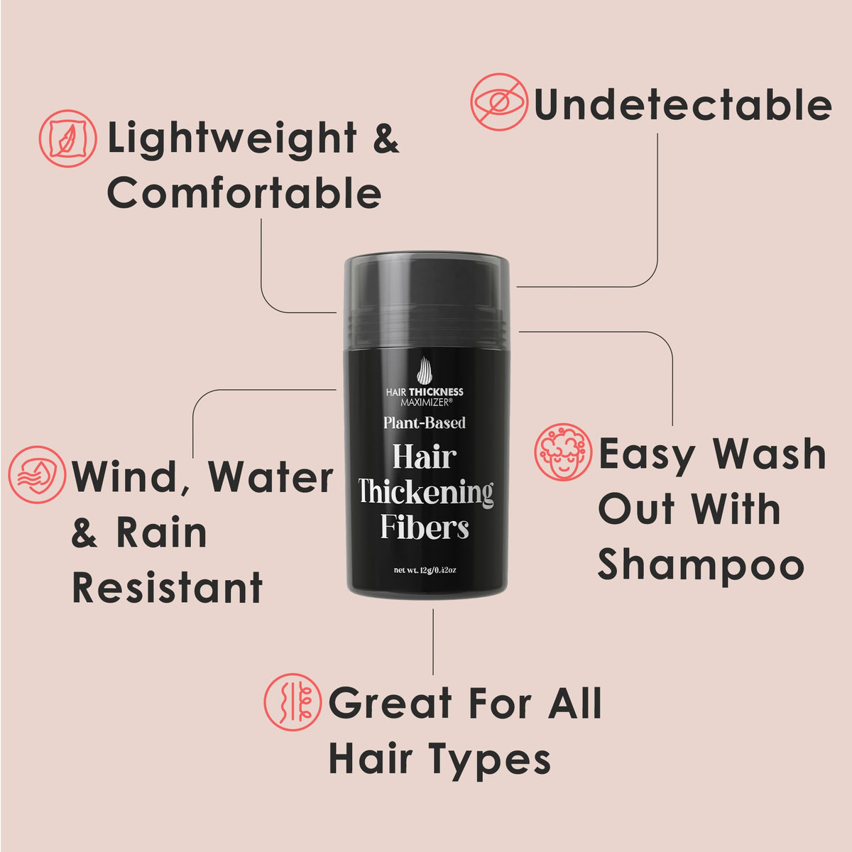 Hair Thickness Maximizer close-up of plant-based fiber texture benefits