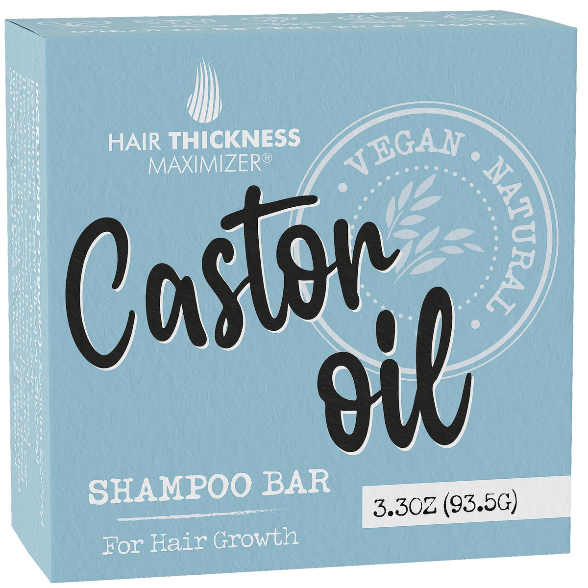 Hair Thickness Maximizer front packaging showing eco-friendly bar benefit