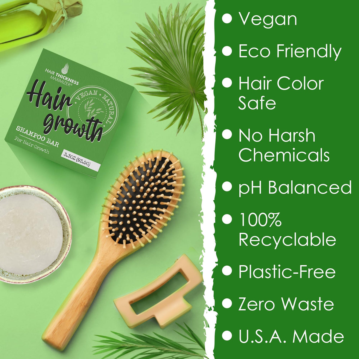Hair Thickness Maximizer label close-up highlighting biotin and organic oil ingredients