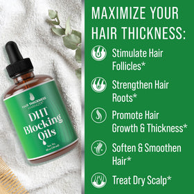 Hair Thickness Maximizer applying serum to scalp demonstrating easy targeted use benefit