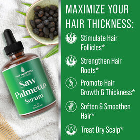 Hair Thickness Maximizer applied with fingertip scalp massage showing soothing stimulation benefit