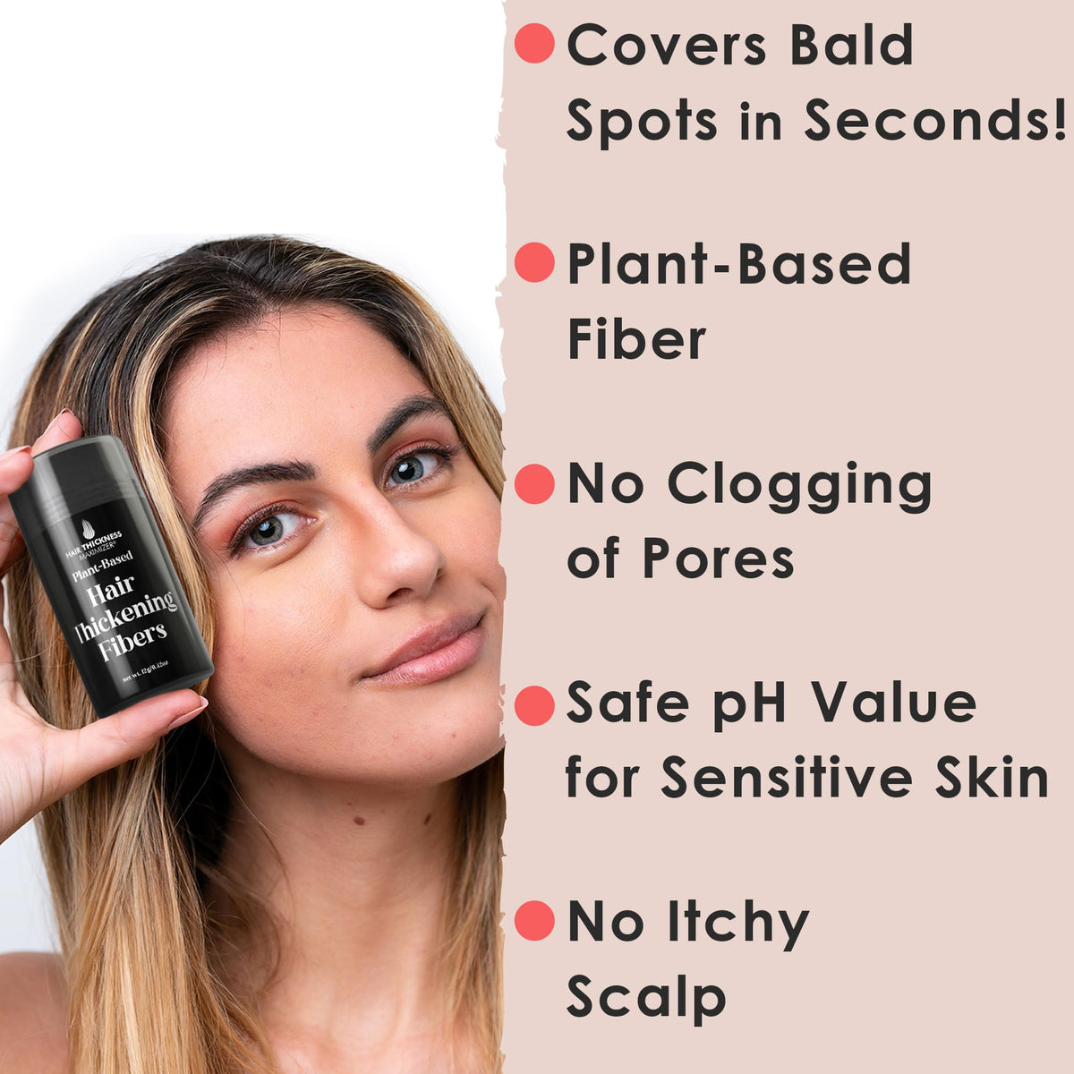 Hair Thickness Maximizer open container with applicator showing ease