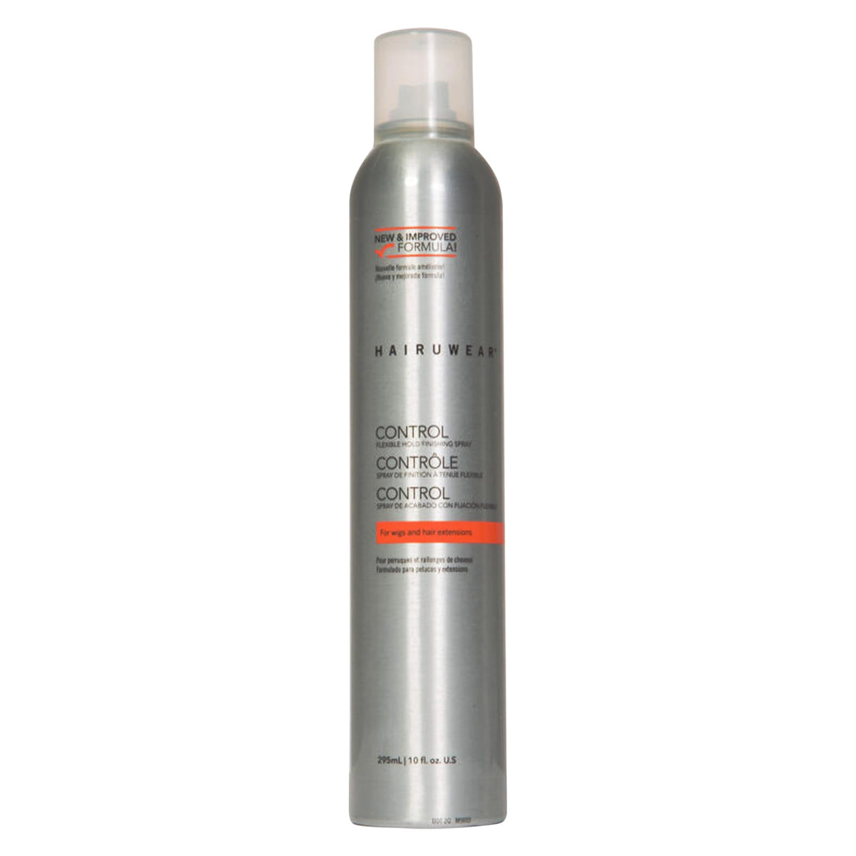 Hair u wear front packaging of 10 fl oz spray showing product and brand benefit