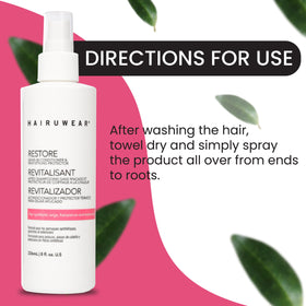 Hair U Wear label detail showing usage and heat-friendly instructions