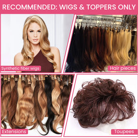 Hair U Wear bottle next to ruler showing 8 fl oz size