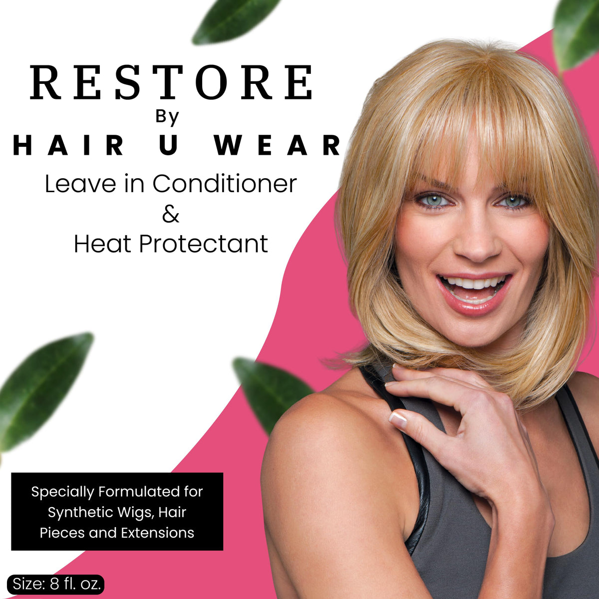 Hair U Wear spray nozzle close-up for even mist application