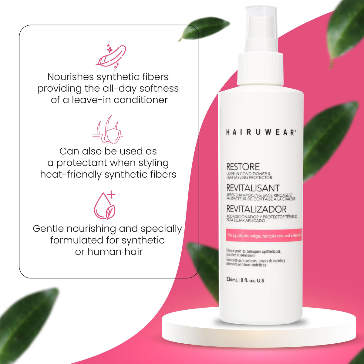 Hair U Wear close-up on synthetic fiber softness and smoothness
