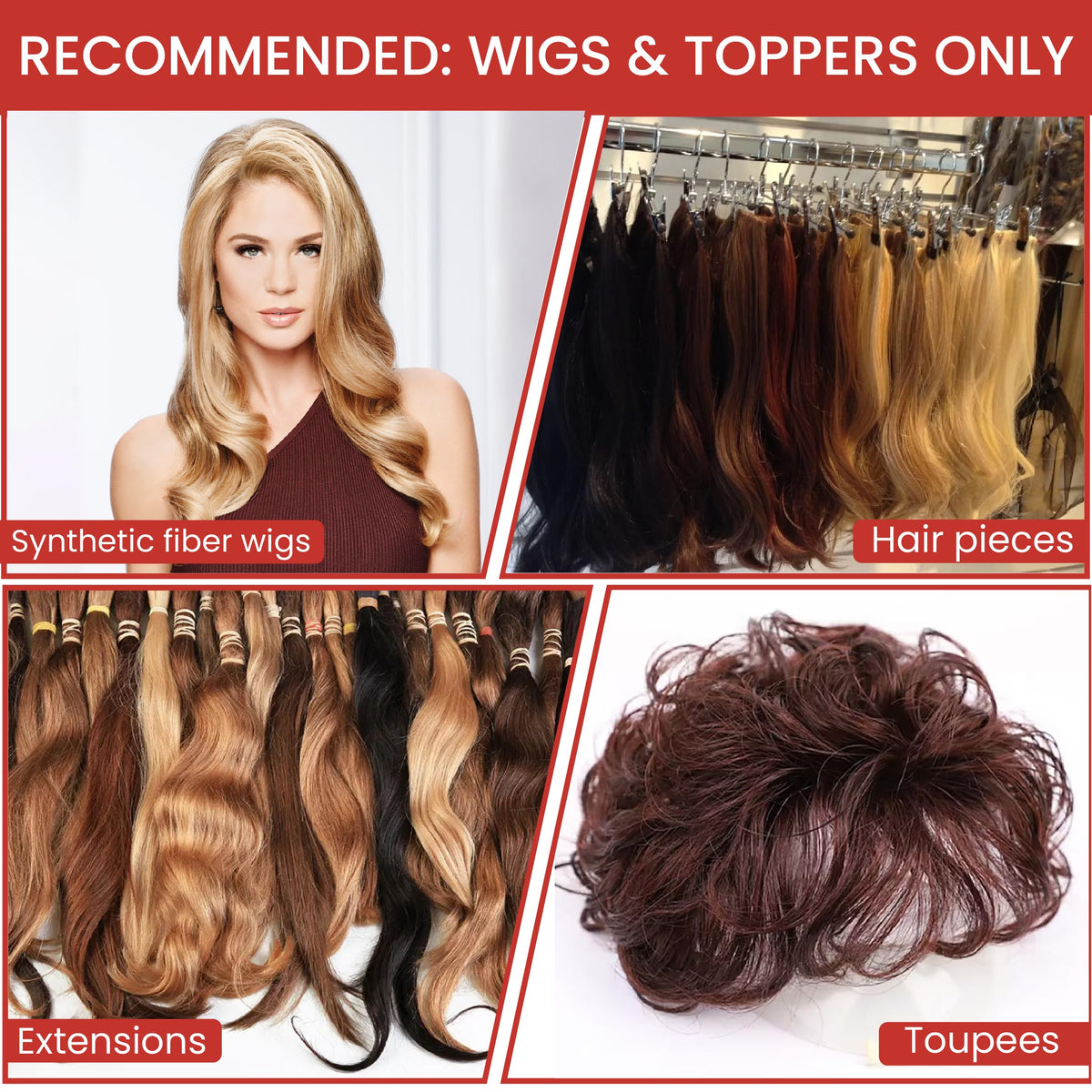 Hair u wear bottle held in hand for size comparison and portable styling benefit