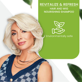 Hair U Wear being used to wash a synthetic wig for gentle cleansing
