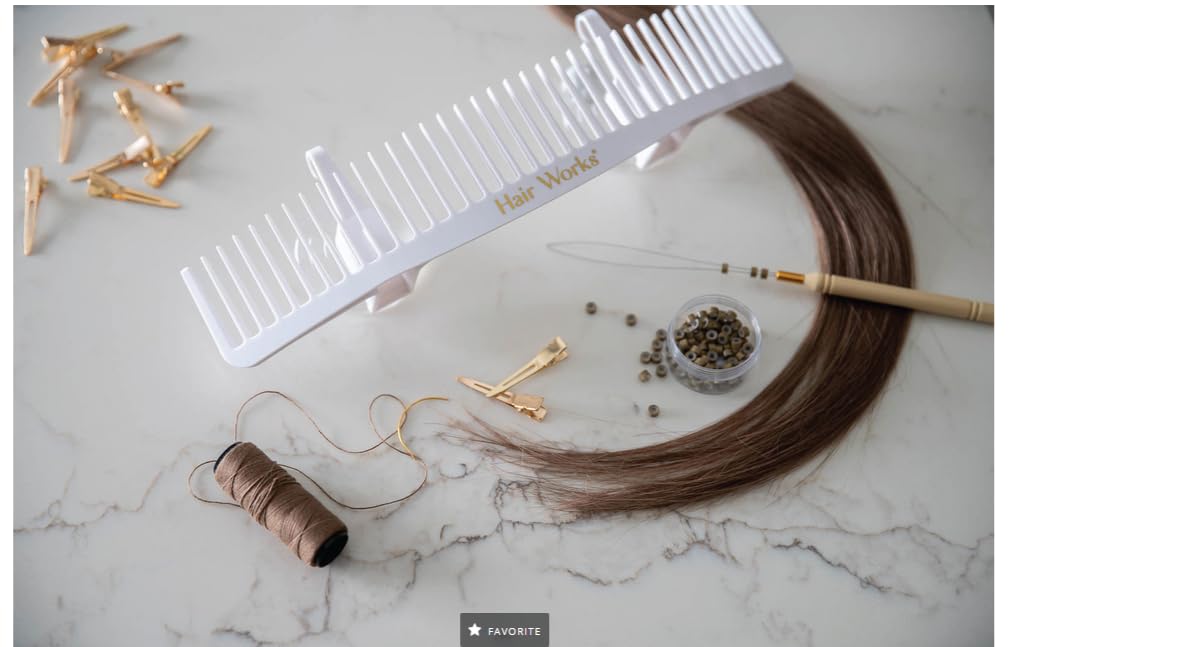 Hair Works in-use washing extensions hands-free for easier rinsing