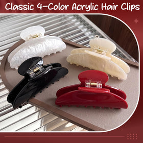 HairChrysm four colors laid flat demonstrating finish variety and style options