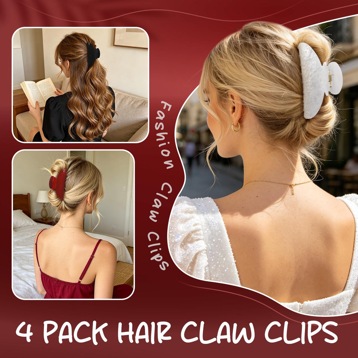 HairChrysm securing a full bun to show strong hold for longer hair