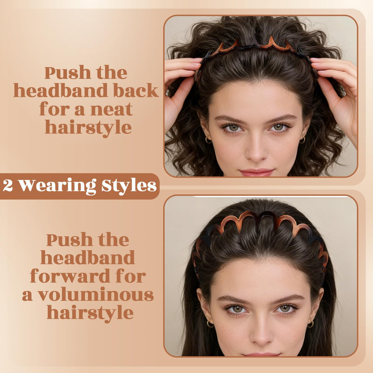 HairChrysm on woman outdoors showing retro look and secure fit benefit